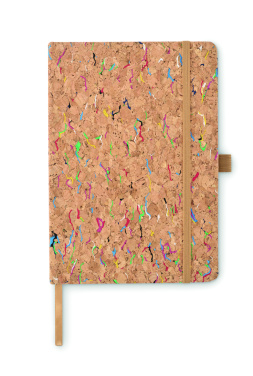 Logo trade business gifts image of: A5 cork coloured notebook