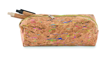 Logo trade advertising products picture of: Coloured cork pencil case