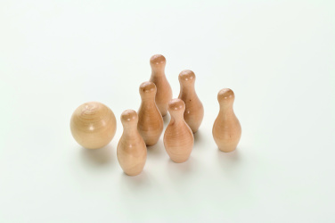 Logo trade corporate gift photo of: Mini pine wood bowling set