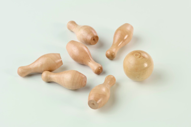 Logo trade corporate gifts picture of: Mini pine wood bowling set