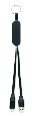 Logotrade promotional merchandise image of: 60W cable keyring recycled ABS