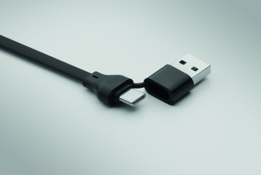 Logo trade corporate gifts picture of: 60W cable keyring recycled ABS