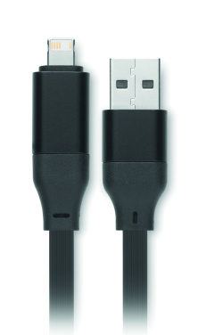 Logotrade promotional product picture of: 60W cable keyring recycled ABS