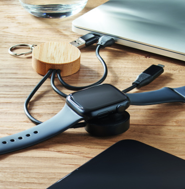 Logo trade advertising products image of: Key ring with 4 in 1 60W cable