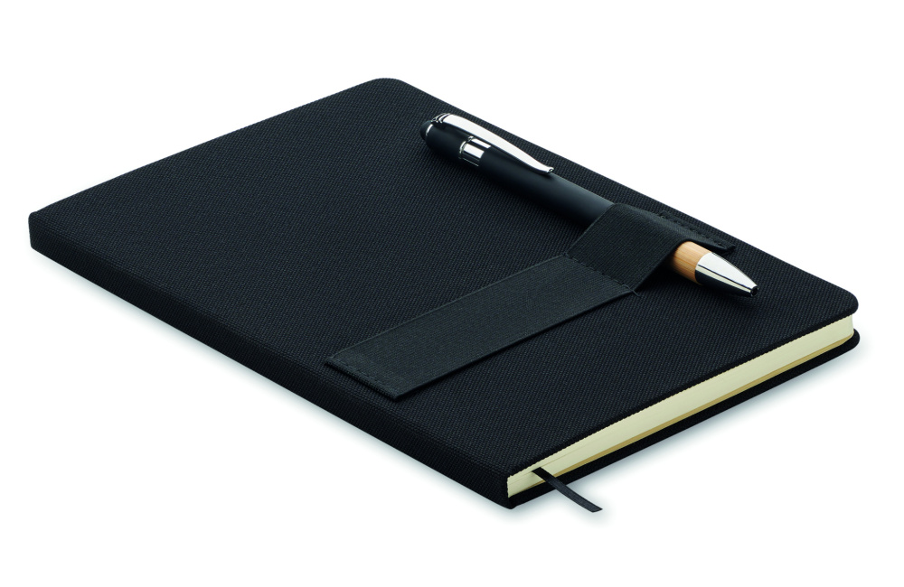 Logotrade promotional giveaway picture of: A5 RPET notebook with pen