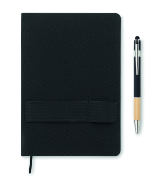 Logotrade promotional gift image of: A5 RPET notebook with pen