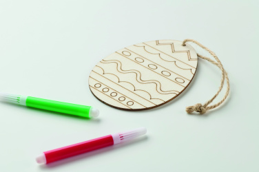 Logo trade advertising products image of: Wooden egg painting set