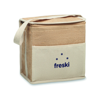 Logotrade promotional product image of: Jute and canvas cooler bag 3L