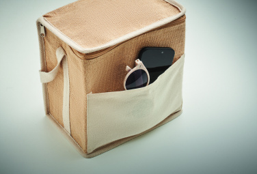 Logotrade business gift image of: Jute and canvas cooler bag 3L