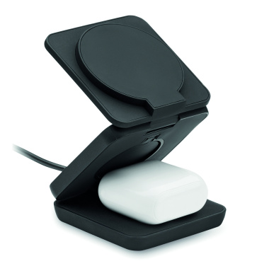 Logo trade promotional merchandise picture of: 3in1 foldable charging station