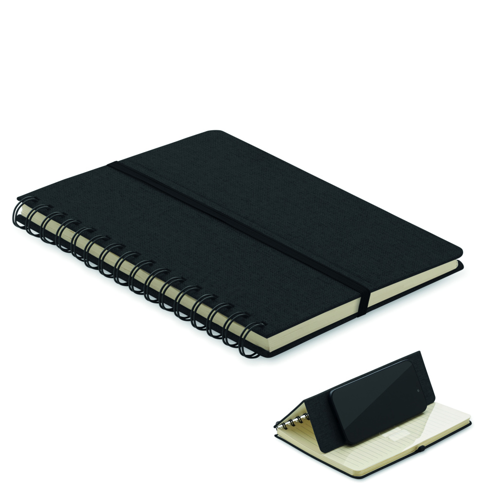 Logotrade promotional item picture of: A5 notebook with phone holder