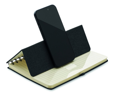Logo trade promotional gifts picture of: A5 notebook with phone holder