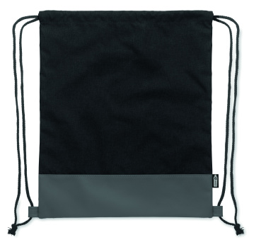 Logo trade promotional giveaway photo of: RPET PU drawstring bag 2 tone