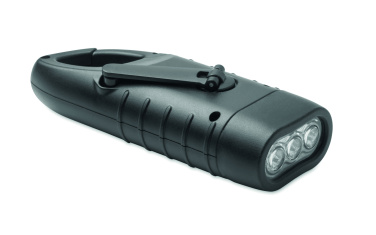 Logo trade corporate gifts image of: Solar torch with dynamo crank