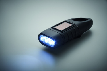 Logo trade corporate gift photo of: Solar torch with dynamo crank