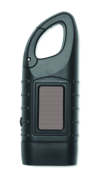 Logo trade promotional items picture of: Solar torch with dynamo crank