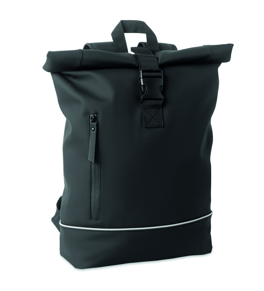 Logotrade promotional item image of: Laptop 15" roll top PU backpack