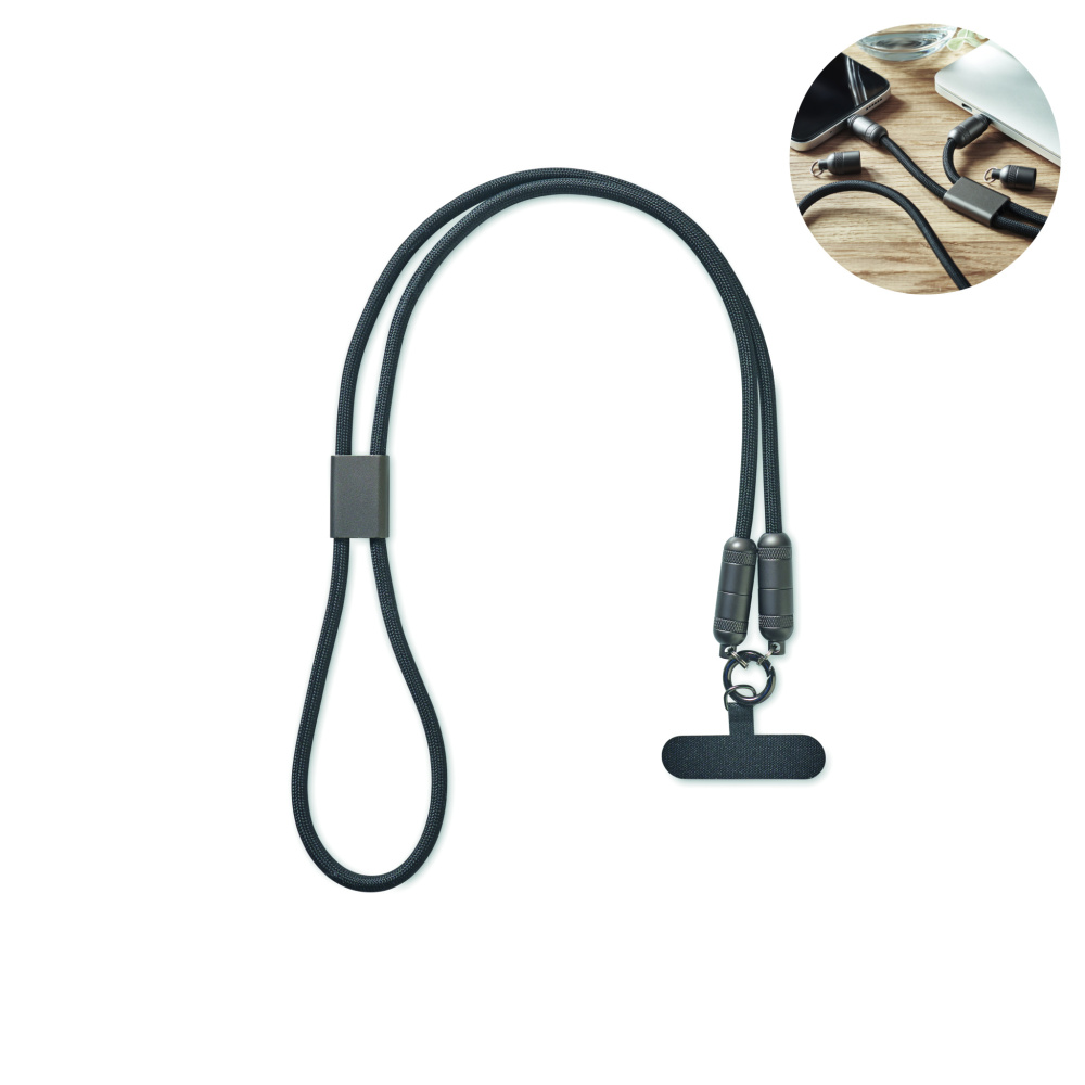 Logo trade advertising products picture of: 60W phone holder lanyard cable
