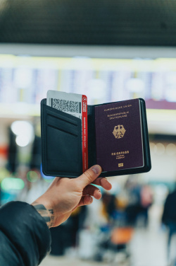 Logotrade promotional merchandise picture of: Trackmate RCS rpolyester passport holder worldwide locating
