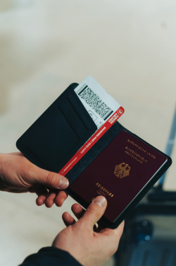 Logotrade promotional merchandise photo of: Trackmate RCS rpolyester passport holder worldwide locating