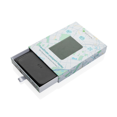 Logo trade advertising product photo of: Trackmate RCS rpolyester passport holder worldwide locating