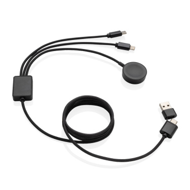 Logo trade promotional merchandise picture of: Terra RCS rPET 6-in-1 charging cable with watch charger