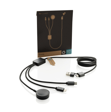 Logotrade corporate gift picture of: Terra RCS rPET 6-in-1 charging cable with watch charger