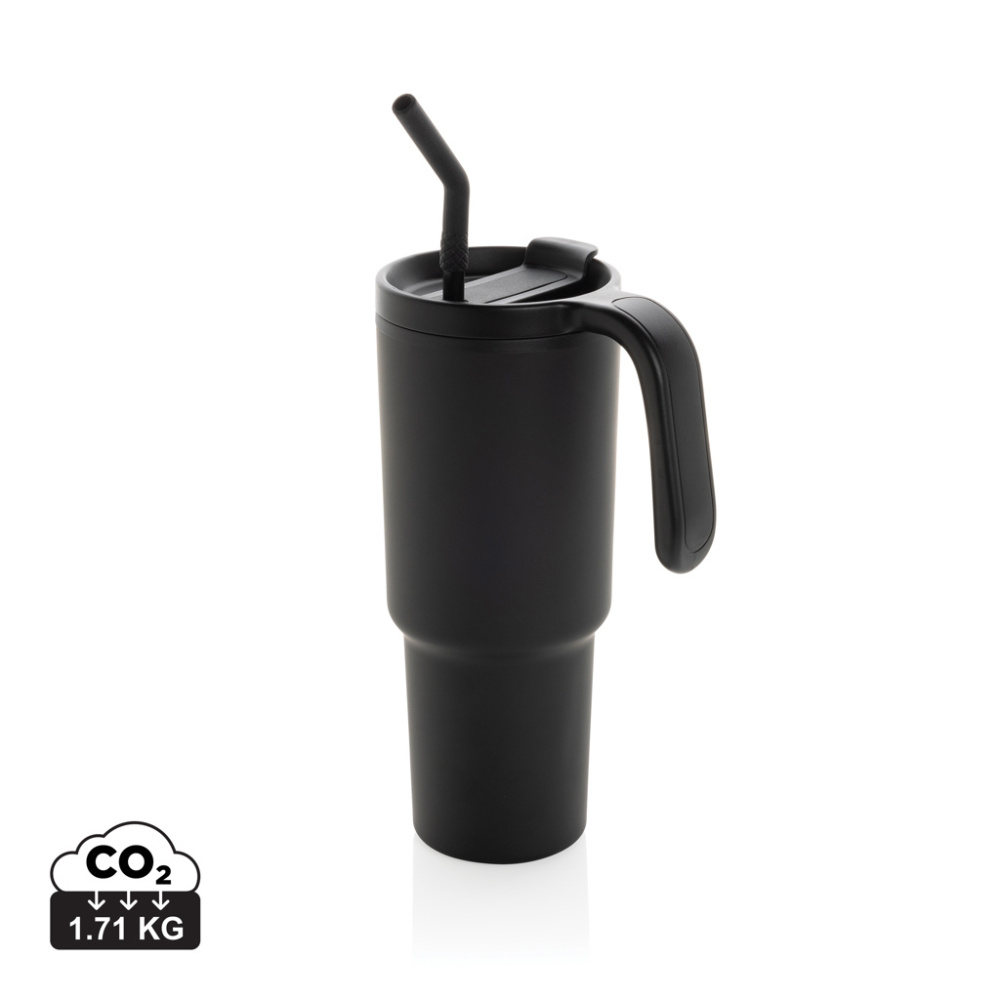 Logotrade advertising product picture of: Graphic 360 RCS certified recycled steel tumbler 900ml