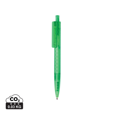 Logo trade promotional merchandise photo of: X3 GRS recycled PC plastic pen frosted