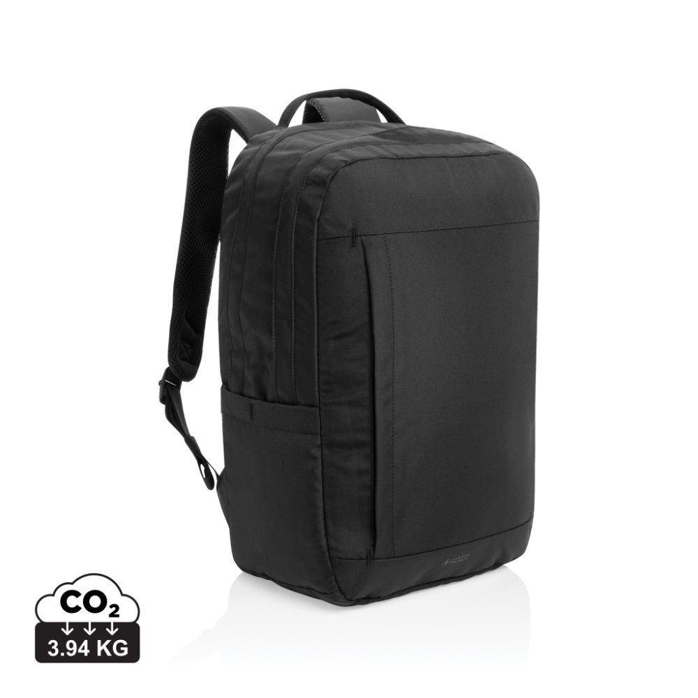 Logotrade corporate gift picture of: SP Aware™ RPET Edin 100% recycled 15.6 inch laptop backpack