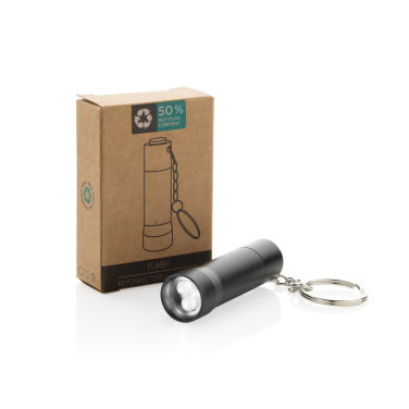 Logotrade promotional giveaway image of: Flash RCS recycled aluminium keychain torch