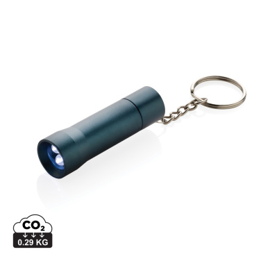 Logo trade promotional product photo of: Flash RCS recycled aluminium keychain torch