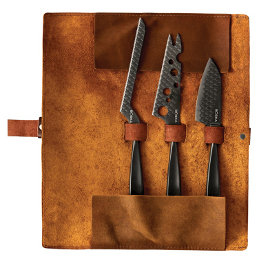 Logotrade promotional giveaways photo of: BOSKA Cheese Knife Set Monaco+ Black