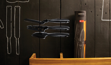 Logo trade promotional products picture of: BOSKA Cheese Knife Set Monaco+ Black