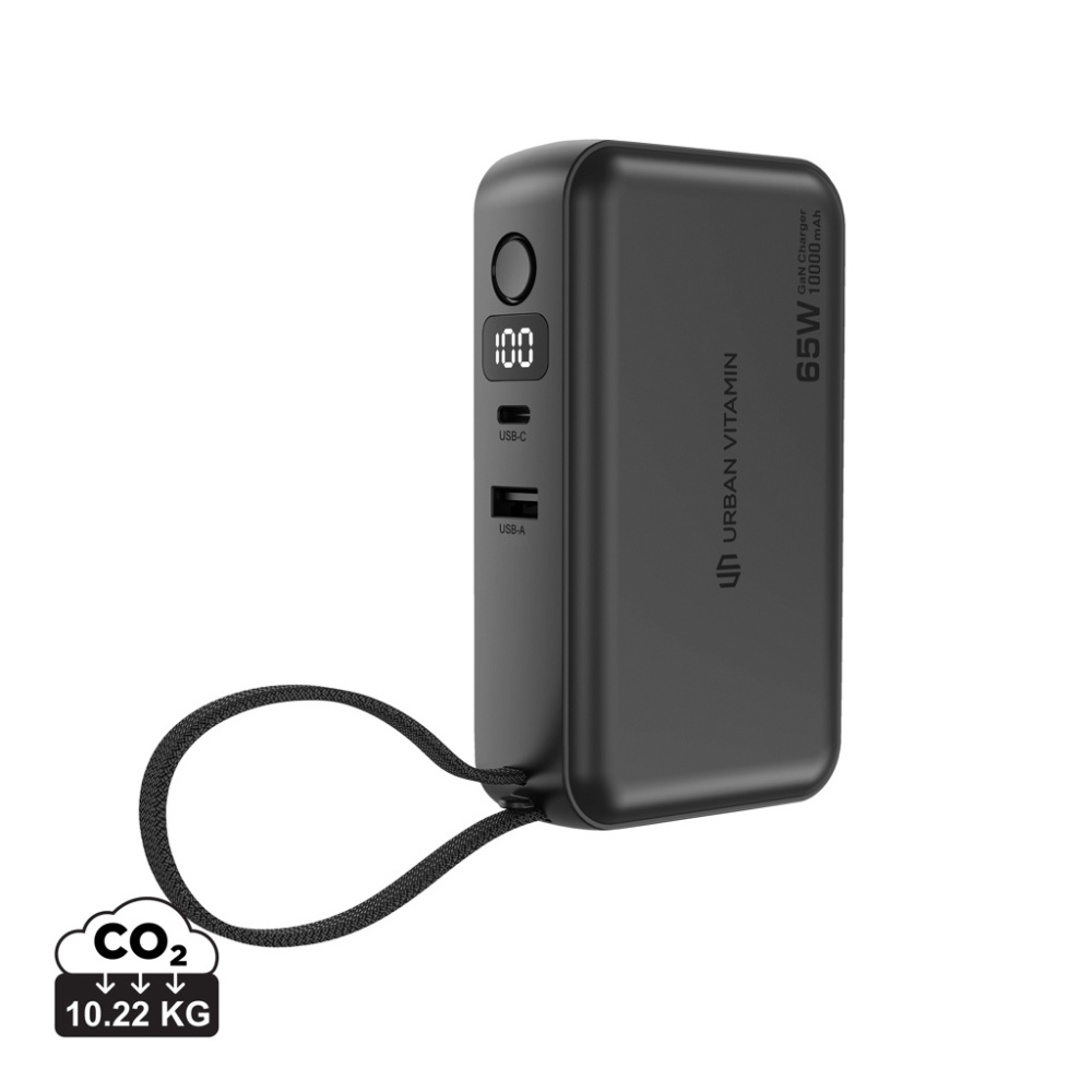 Logotrade promotional gift picture of: Urban Vitamin Eureka hybrid GANcharger 10000mah powerbank65W