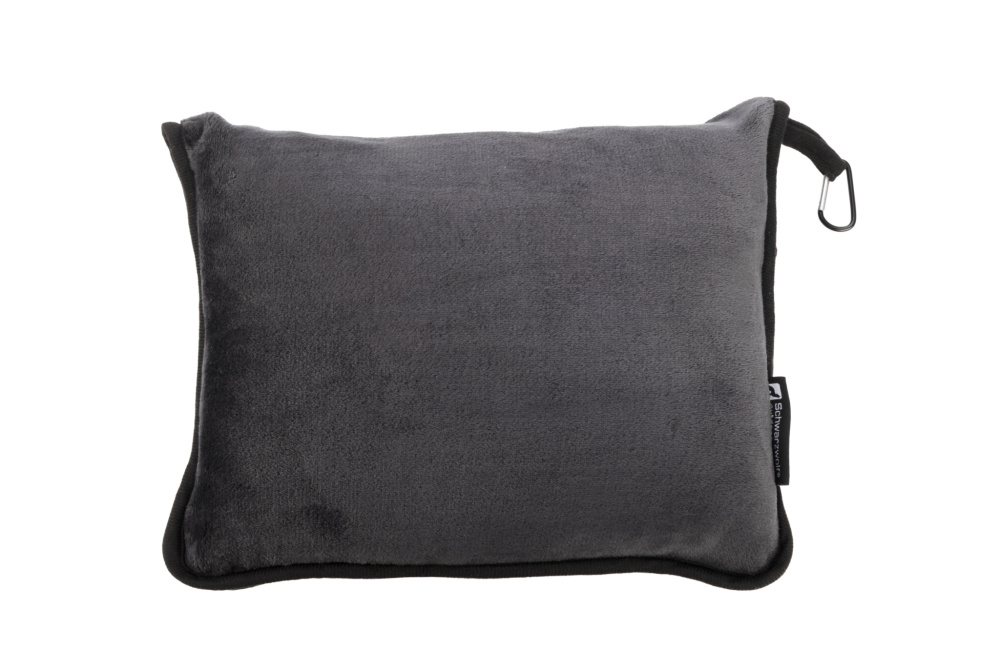Logo trade promotional merchandise picture of: Blanket and pillow 2 in 1 AMIATA Schwarzwolf