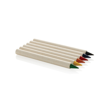 Logo trade promotional merchandise image of: Micki GRS infinity 6pc colouring pencil set