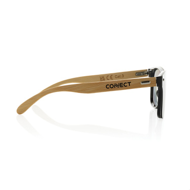 Logotrade promotional product picture of: Prism RCS recycled plastic sunglasses with bamboo frame