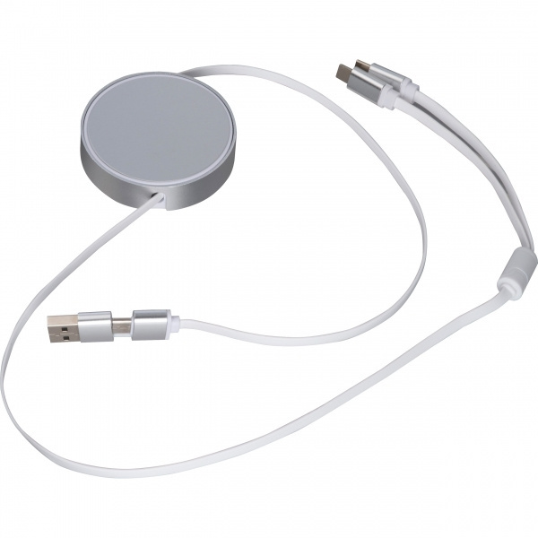 Logotrade promotional items photo of: Charging cable made from recycled aluminum Ostend