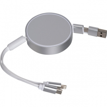 Logotrade promotional giveaway image of: Charging cable made from recycled aluminum Ostend