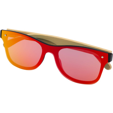 Logo trade promotional items image of: Tan sunglasses with bamboo temples