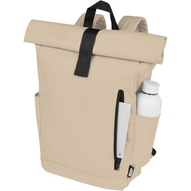Logotrade advertising product image of: Byron 15.6" GRS RPET roll-top backpack 18L