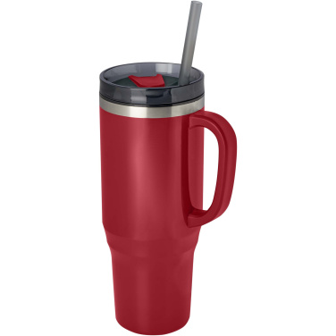 Logo trade business gifts image of: Melbourne 1200 ml RCS certified insulated tumbler with straw