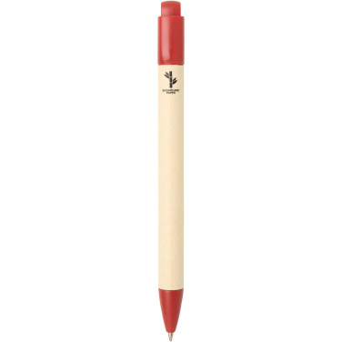 Logo trade promotional giveaway photo of: Liliana sugarcane paper ballpoint pen (blue ink)