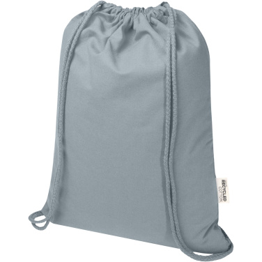 Logotrade promotional gifts photo of: Oregon Blend 140 g/m² GRS recycled drawstring bag 5L