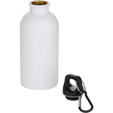 Logotrade advertising products photo of: Oregon 400 ml sublimation RCS recycled single wall stainless steel water bottle with carabiner