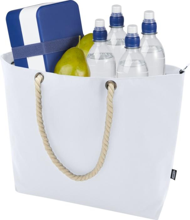 Logotrade promotional giveaway picture of: Panama GRS recycled beach cooler tote bag with cord handles