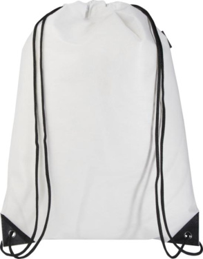 Logo trade promotional gifts image of: Evergreen GRS recycled non-woven drawstring bag 5L