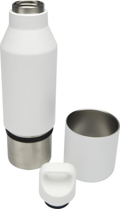 Logotrade corporate gifts photo of: Odessy 600 ml RCS certified recycled stainless steel insulated bottle with 300 ml cup
