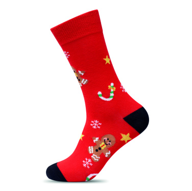 Logo trade promotional products image of: Pair of Christmas socks L